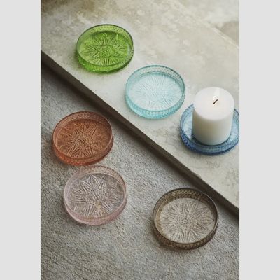 Blue/Green Coloured Glass Tray