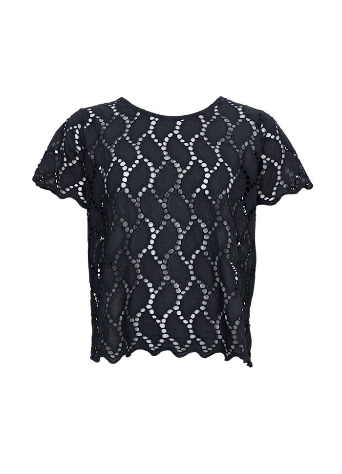 Freya SS Tee Blouse, Size: S/M, Colour: Black