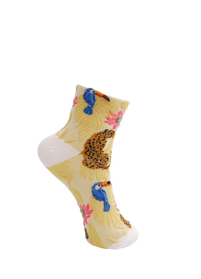 Elke Animal Sock, Colour: Beige
