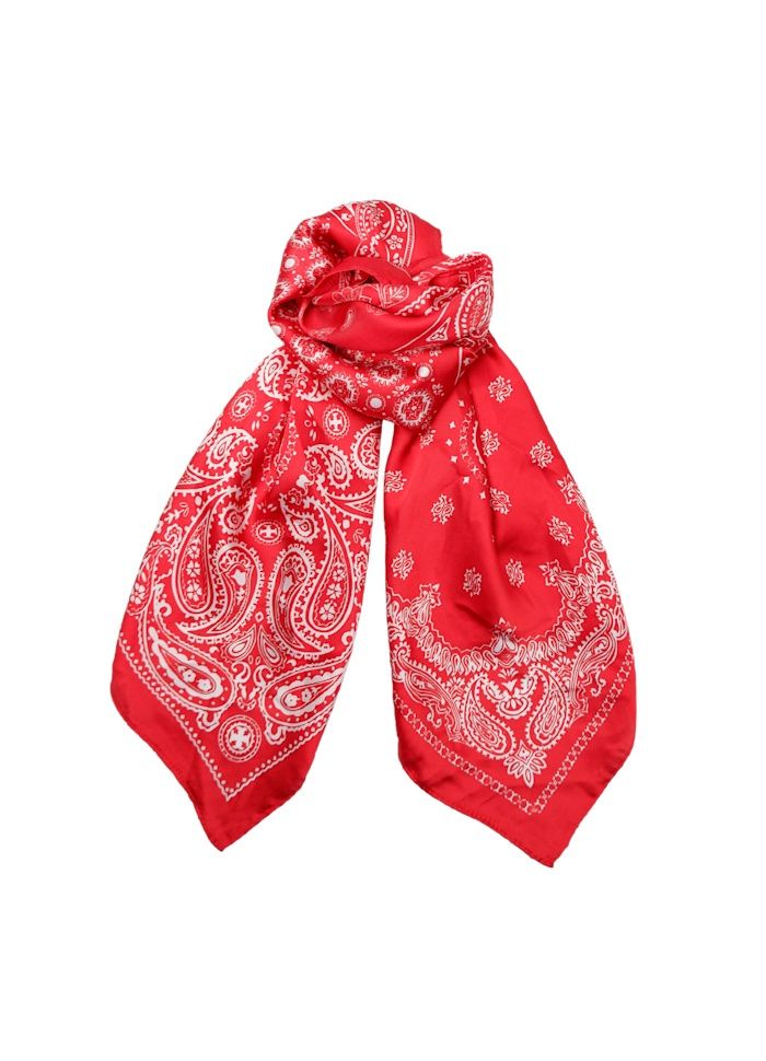 Paisley Mini Scarf, Colour: Red