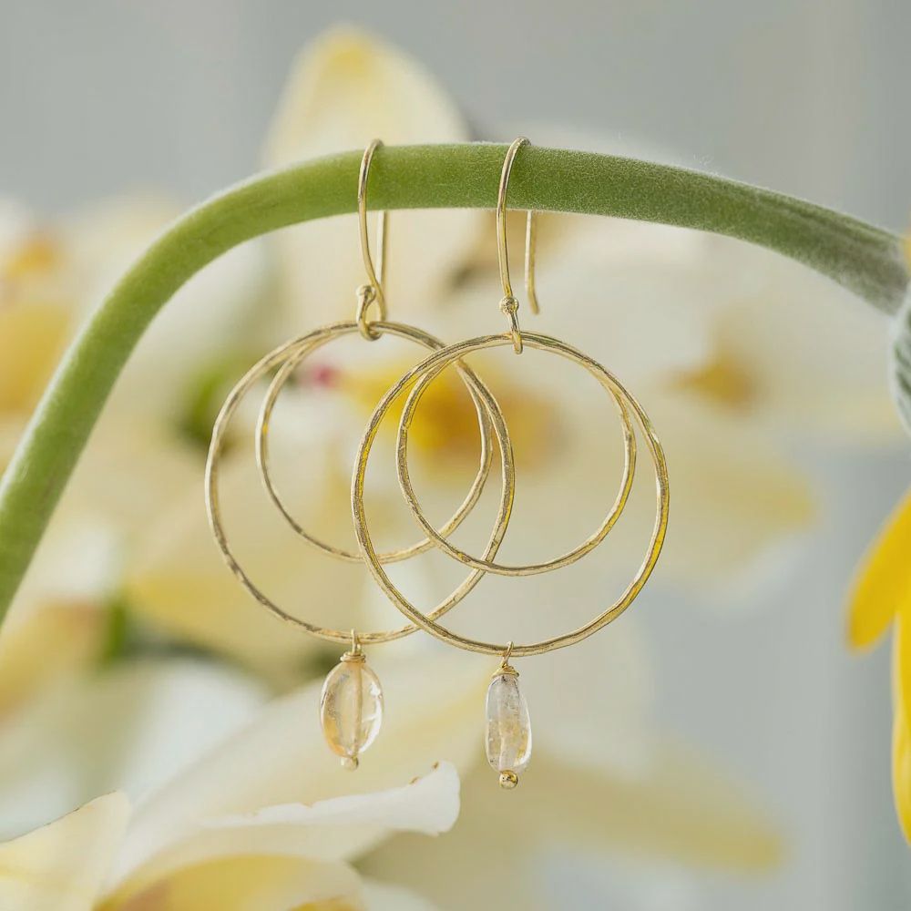 Citrine Enjoyable Gold Earrings
