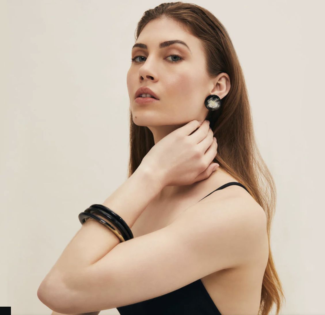Natural Black Buffalo Horn Bangle