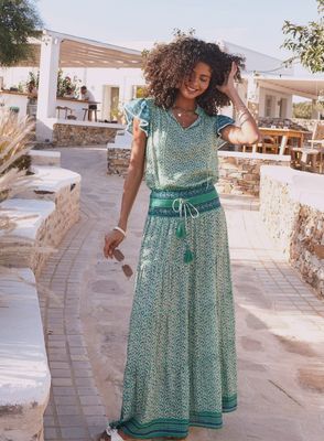 Dana Print Maxi Skirt