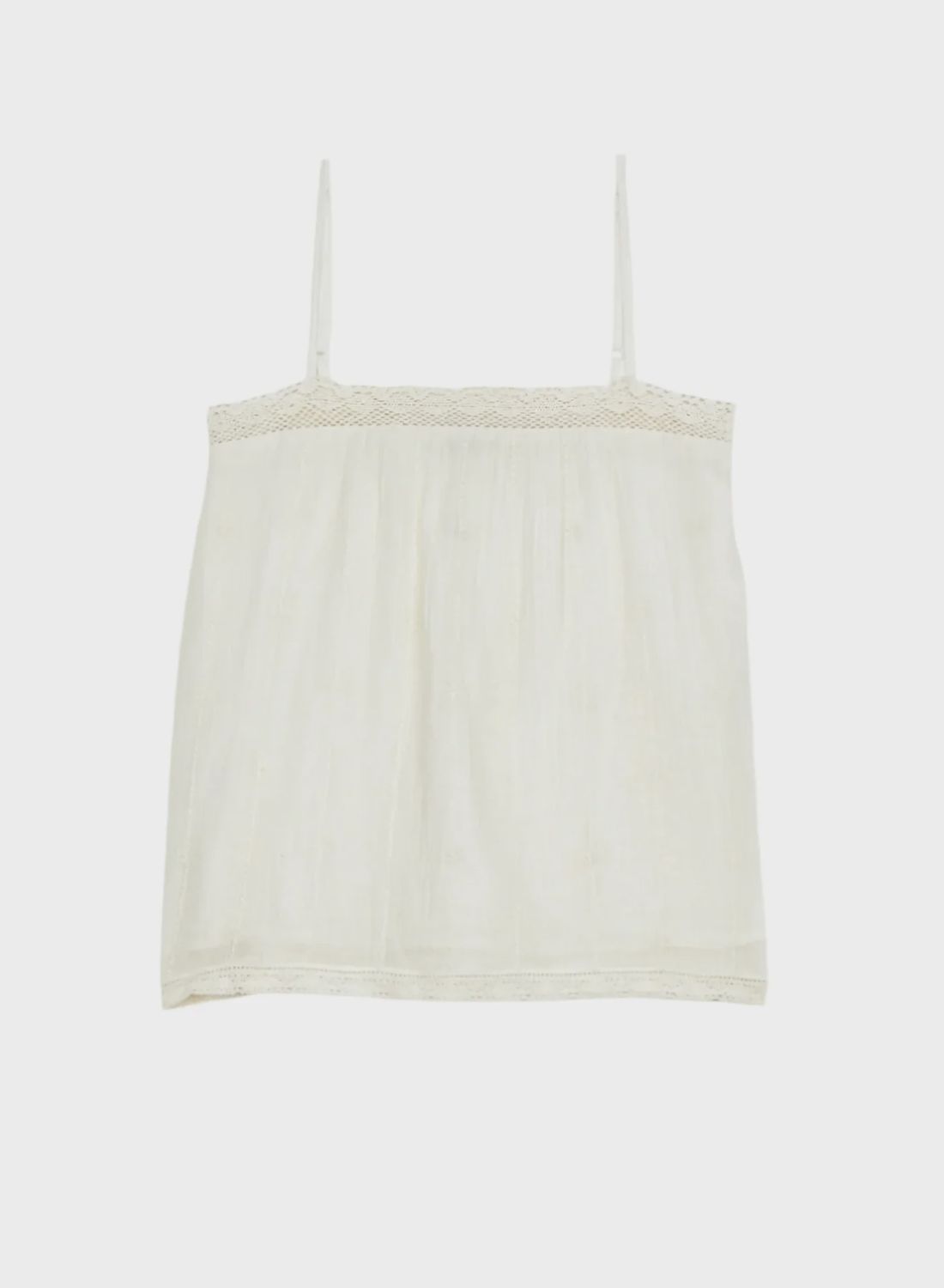 Dacy Embroidered Cami, Colour: Ecru, Size: Small