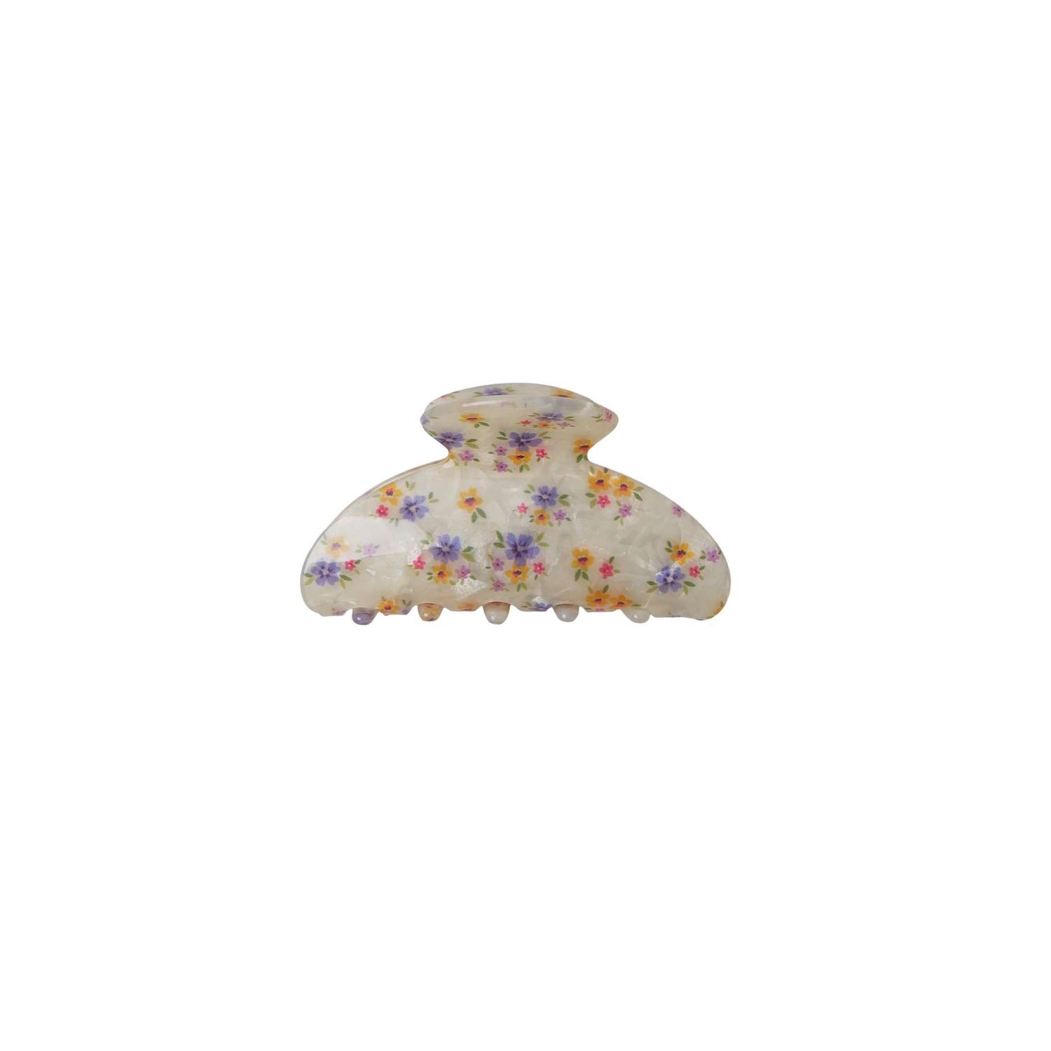 Coralie Hair Claw, Colour: Creme Flowers