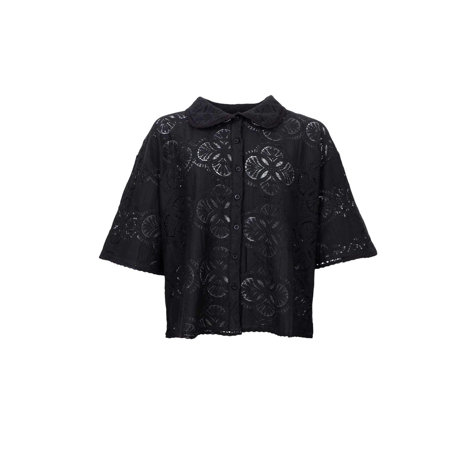 Milos Lace Blouse, Size: S/M, Colour: Black