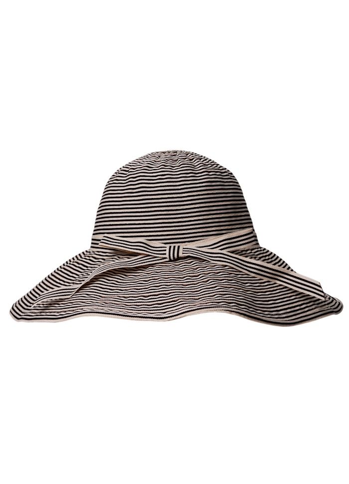 Jannie Ribbon Hat, Colour: Black Stripe