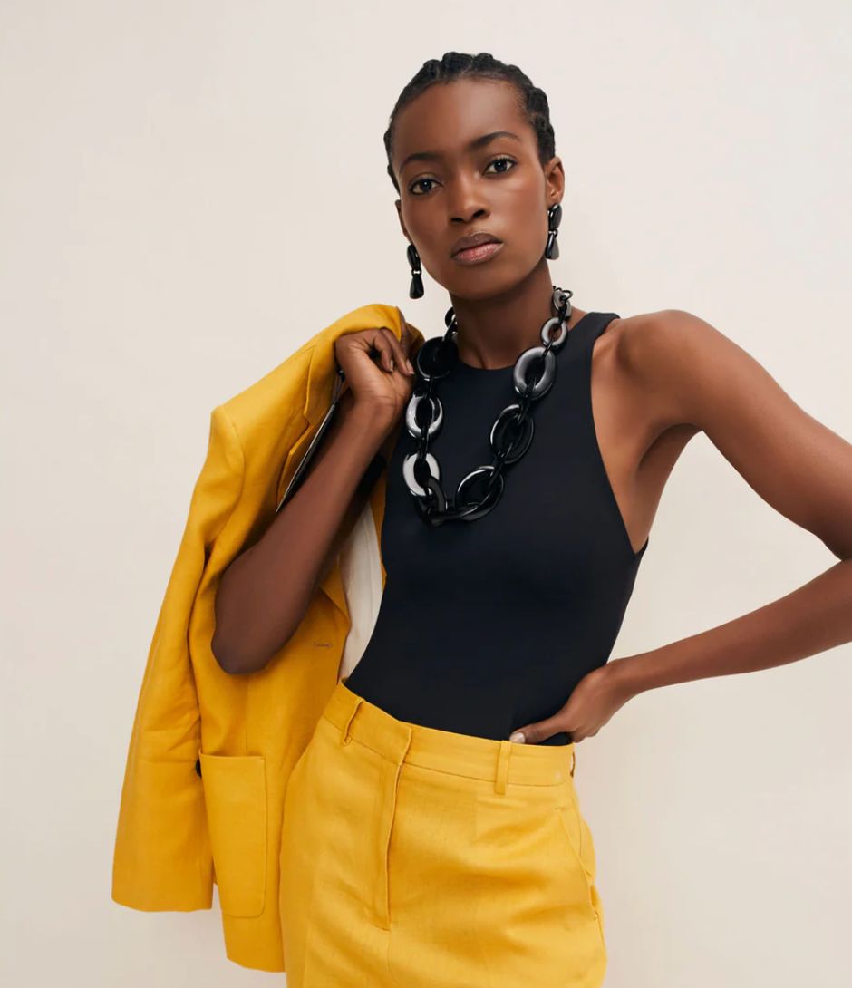 Triangular Horn Drop Earrings