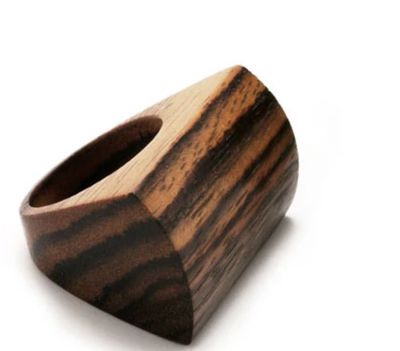 Rosewood Curved Ring
