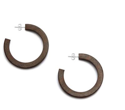 Rosewood Hoop Earrings