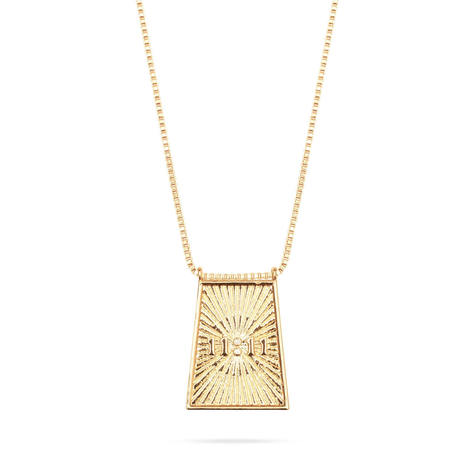 11:11 Gold Pendant Necklace