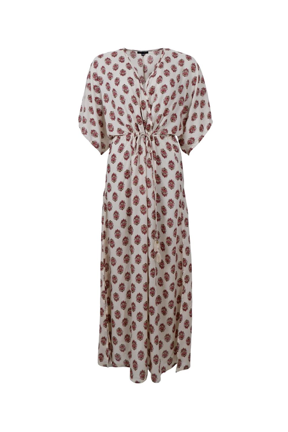 Stella Long V-Neck Dress, Size: S/M, Colour: Noble Rose