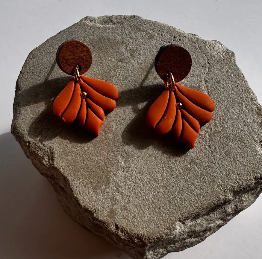 Willow Earrings, Colour: Terracotta