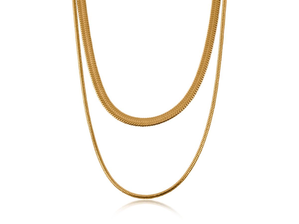Mimi Stainless Steel Necklace, Colour: Gold