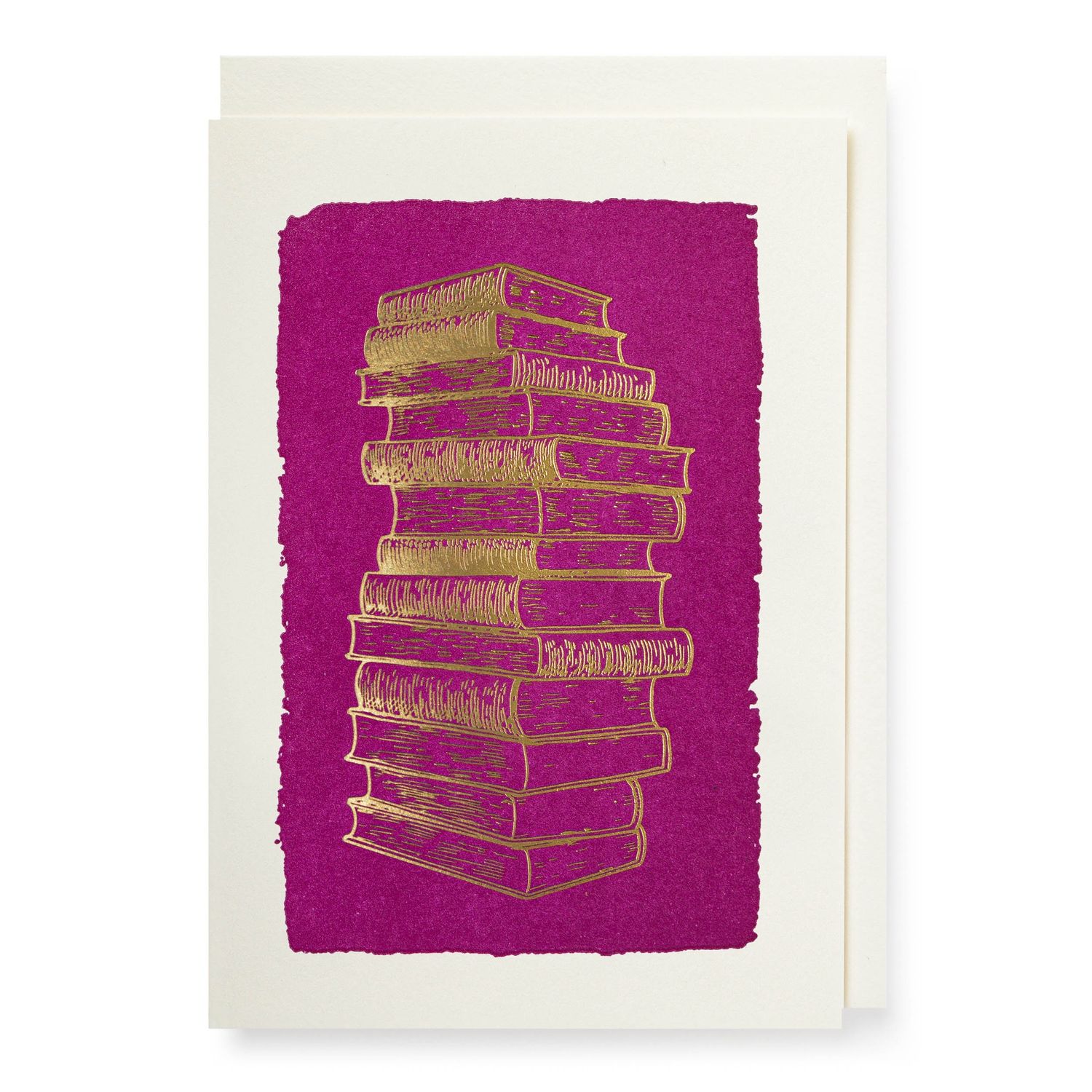 Gold Books Small Letterpress Card