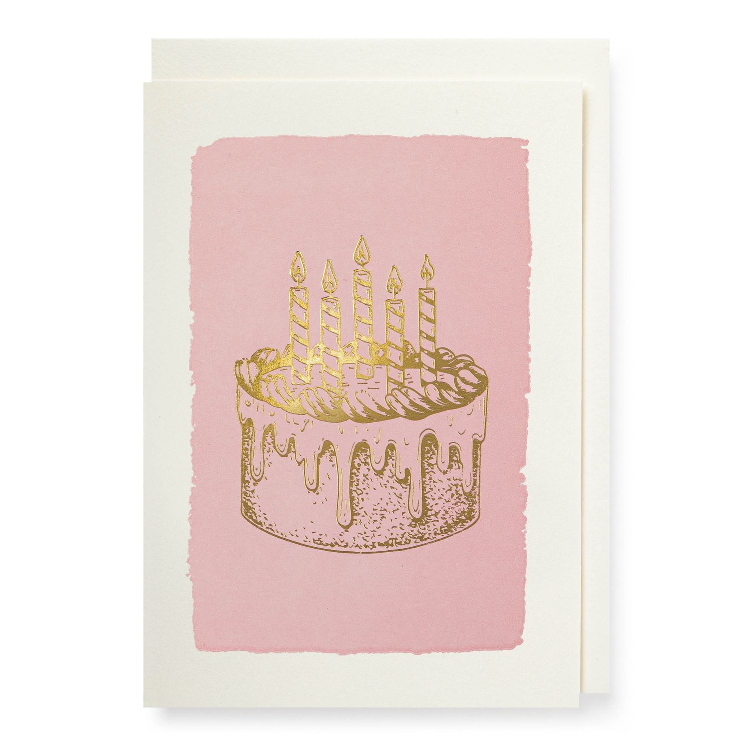 Gold Cake Small Letterpress Card