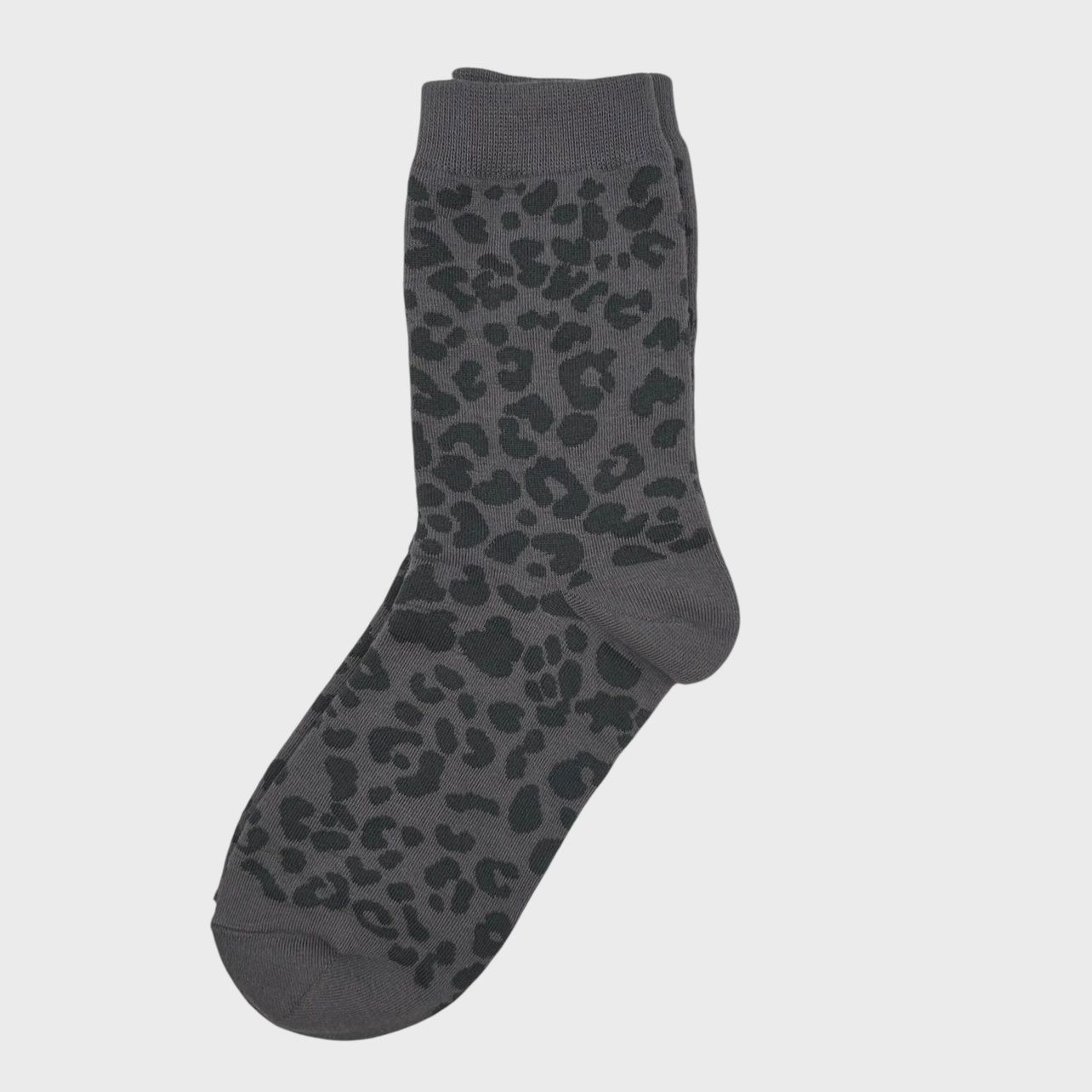 Charcoal Leopard Socks