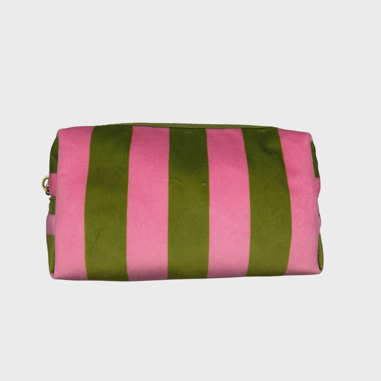Chartreuse Stripe Makeup Bag