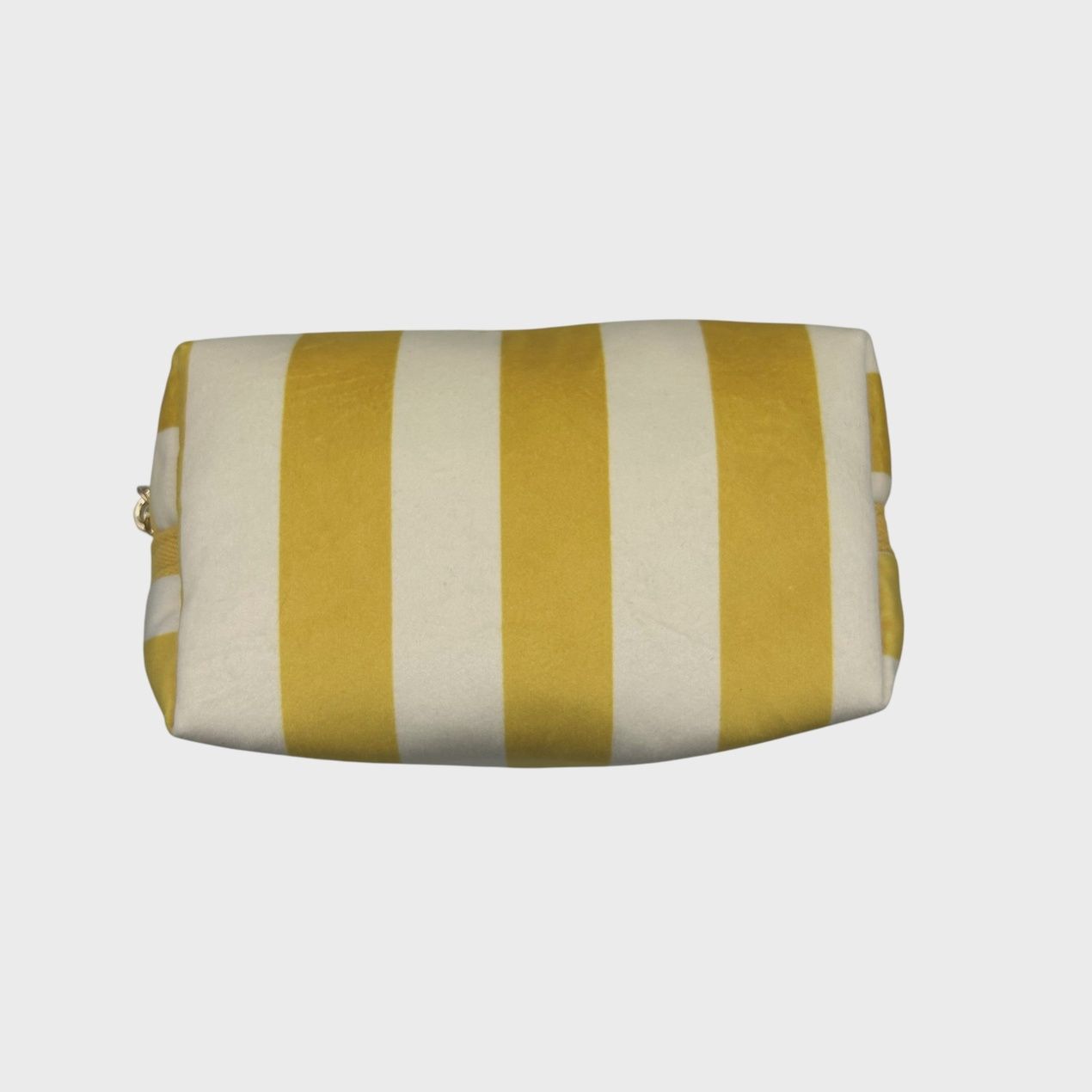 Yellow Stripe Makeup Bag