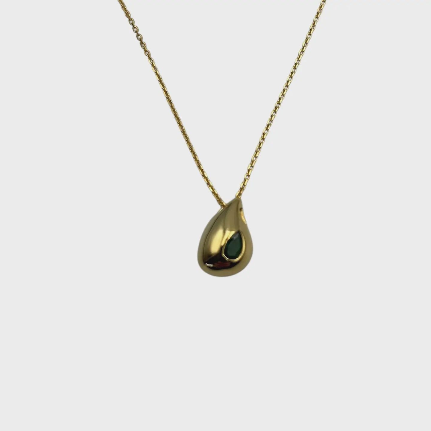 Green Droplet Necklace