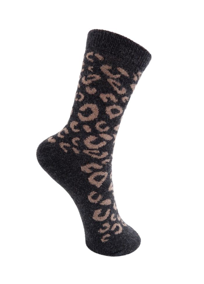 Kaleen Wool Socks, Colour: Dark Grey