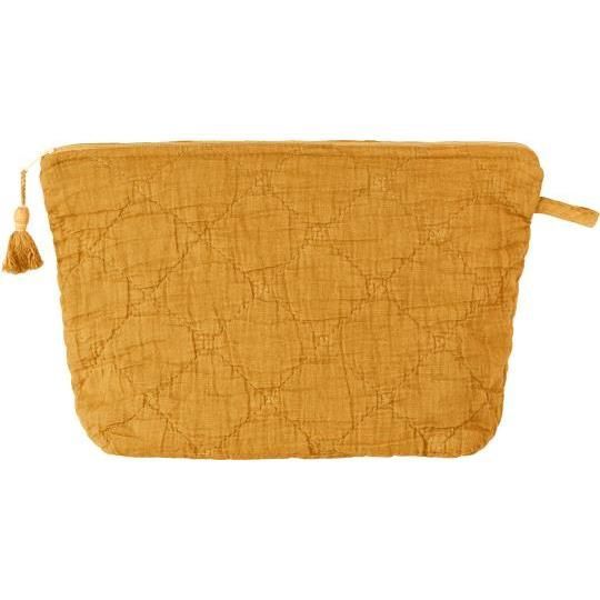 Harvest Yellow Quilted Toiletry Bag