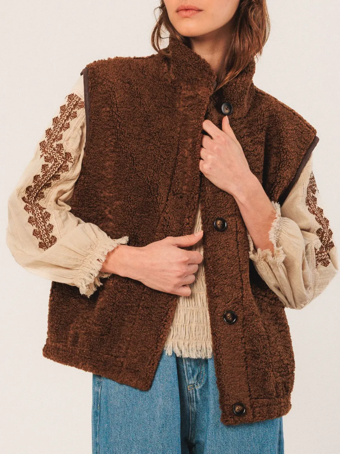 Chocolate Reversible Vest