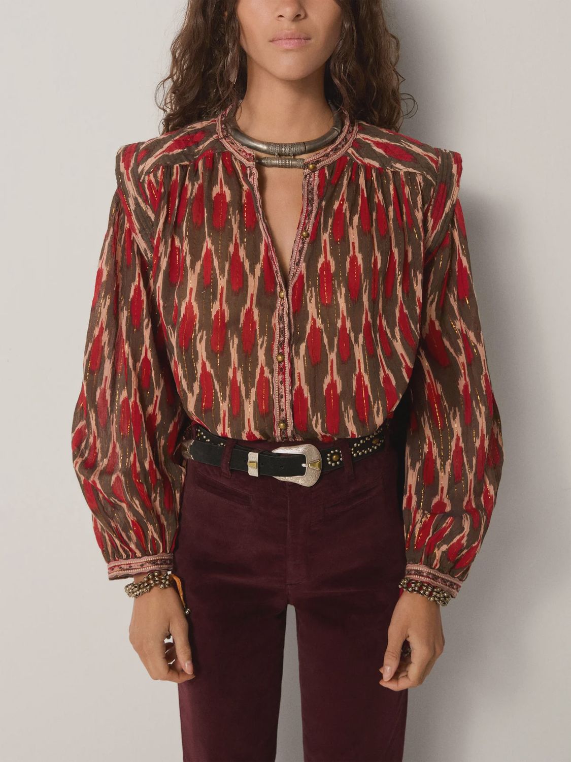 Etta Blouse, Colour: Volcano, Size: Small