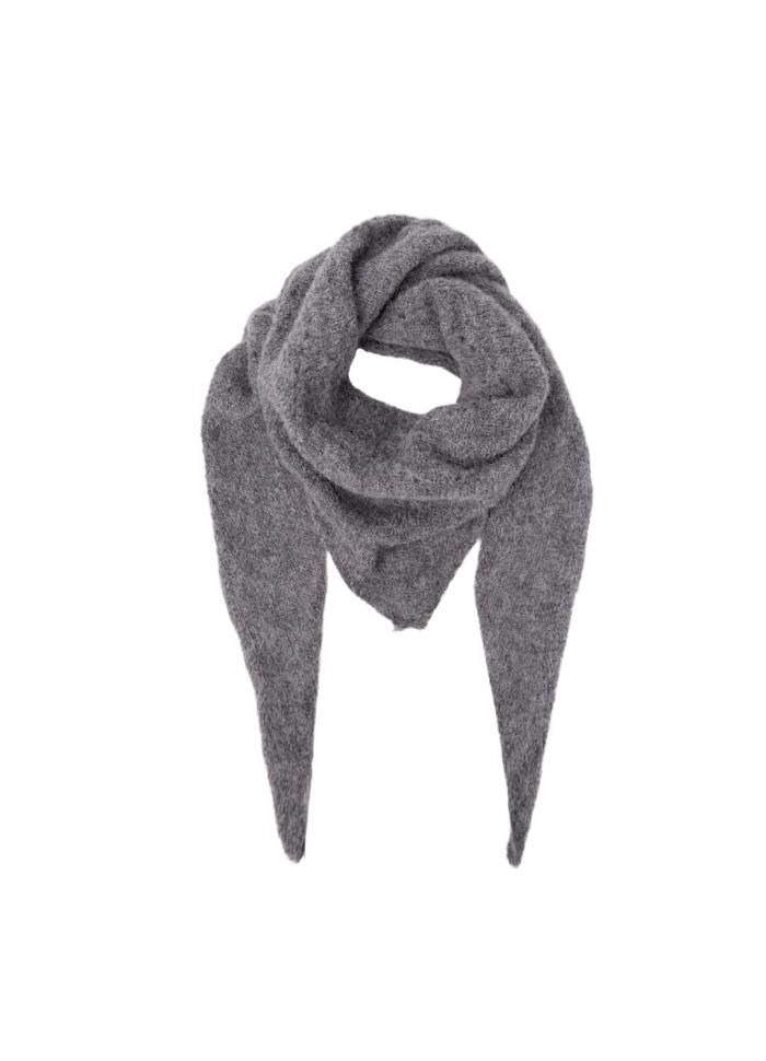 Dell Knitted Mini Scarf, Colour: Grey Melange