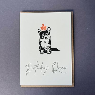 Birthday Queen Letterpress Card