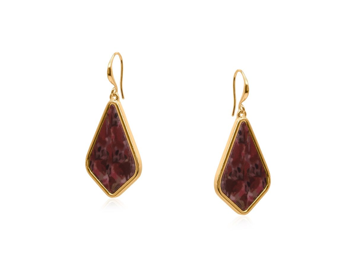 Florence Moorish Earrings, Colour: Pink/Purple