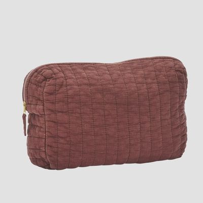 Mahogany Quilted Wash Bag