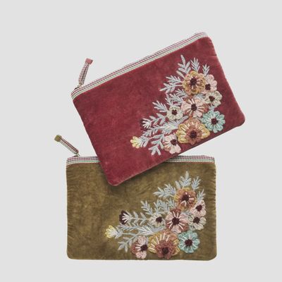 Embroidered Velvet iPad Sleeve