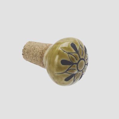 Mustard/Charcoal Bottle Stopper