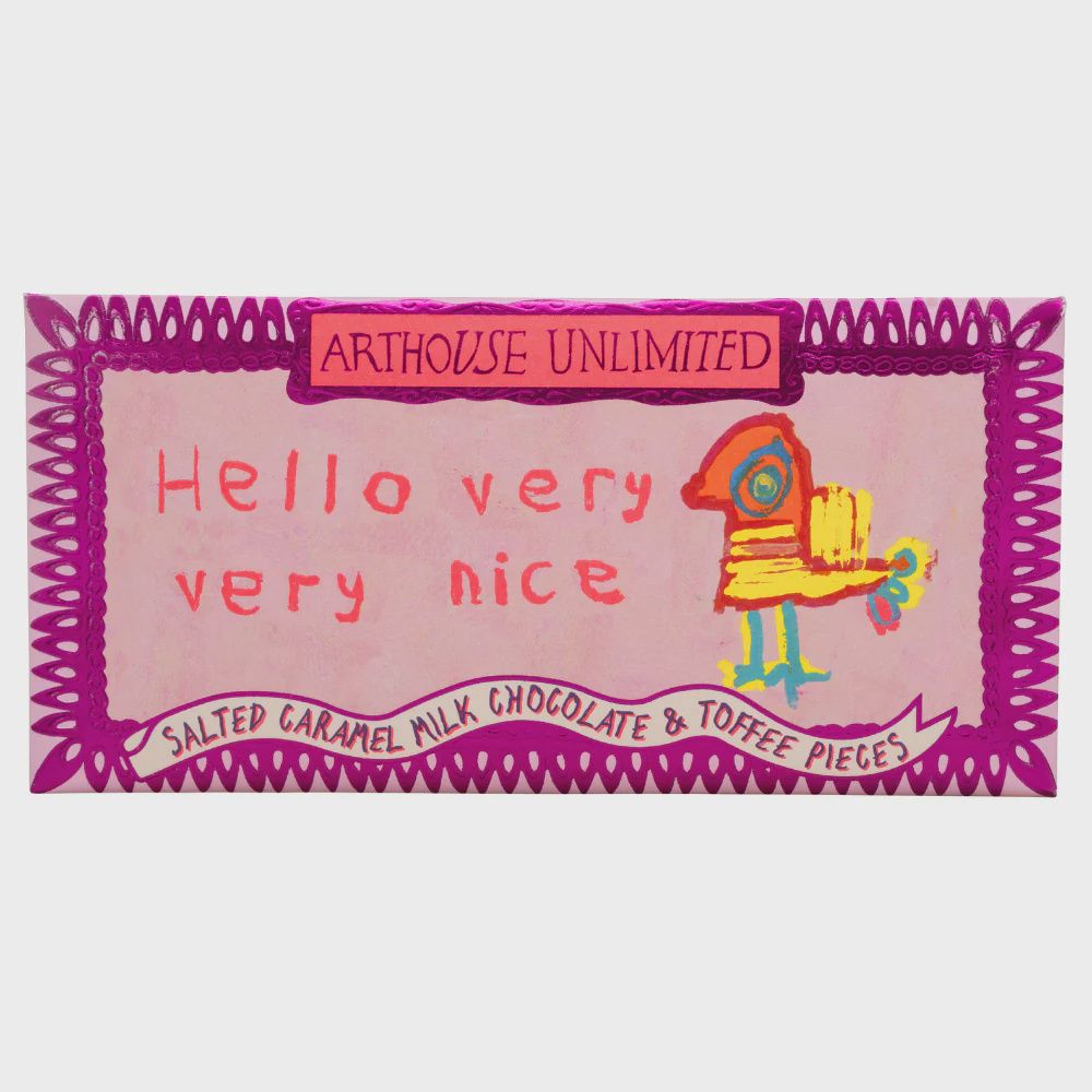 Hello Very Very Nice Milk Chocolate Bar, Flavour: Salted Caramel &amp; Toffee Pieces