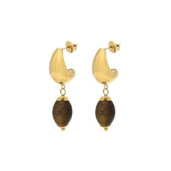 Tiger Eye Stone Earrings
