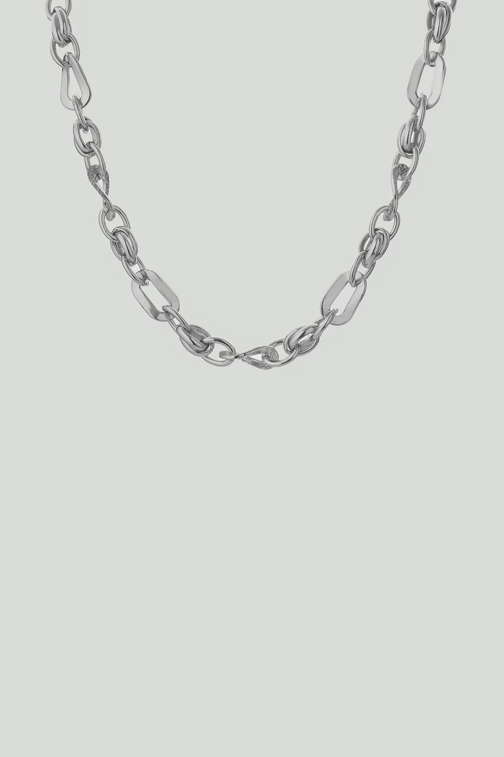 Silver Wave Chain Necklace