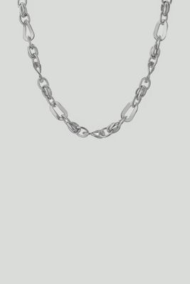 Silver Wave Chain Necklace