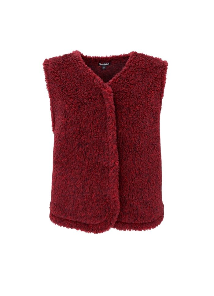 Teddy Vest, Colour: Plum, Size: S/M