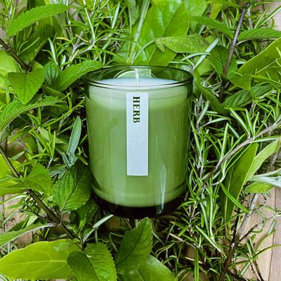 Green Botanical Candle