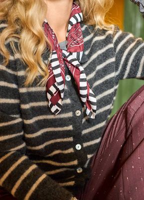 Dell Striped Knit Cardigan