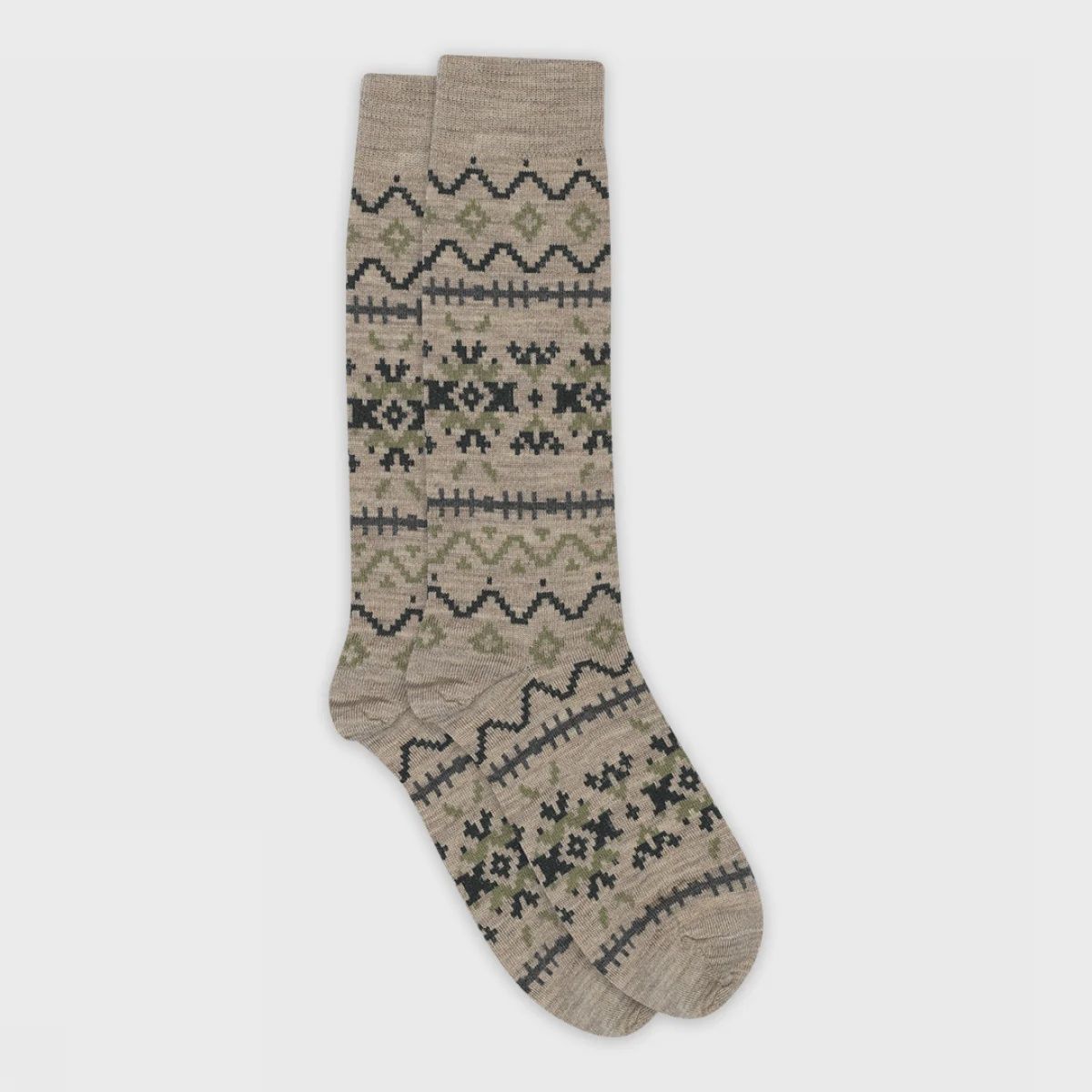 Iben Long Socks, Colour: Light Brown Melange, Size: 37-39