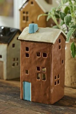 Brighton Turquoise Door Tealight House