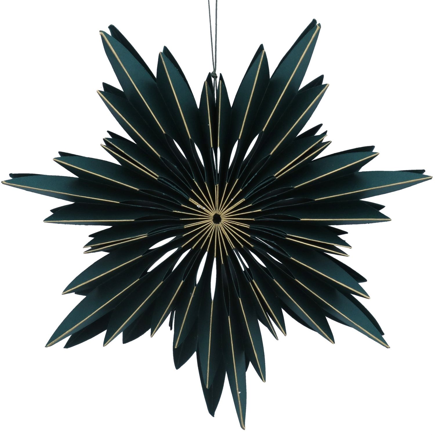 Green Starburst Paper Decoration, Size: Medium