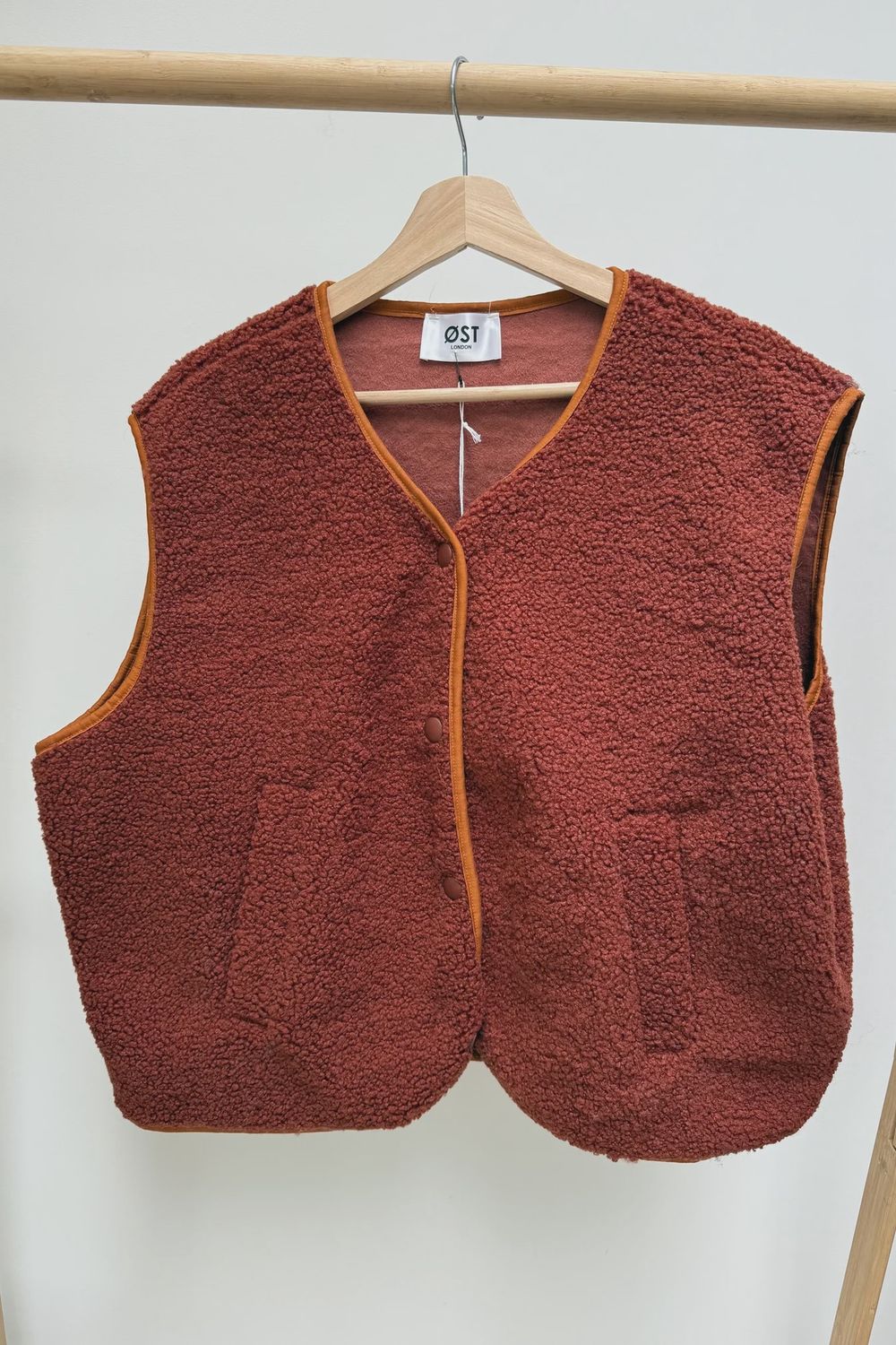 Kirsten Rust Sleeveless Jacket