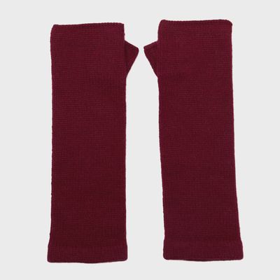 Plain Plum Cashmere Wristwarmers