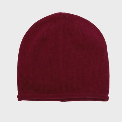 Plain Plum Cashmere Beanie