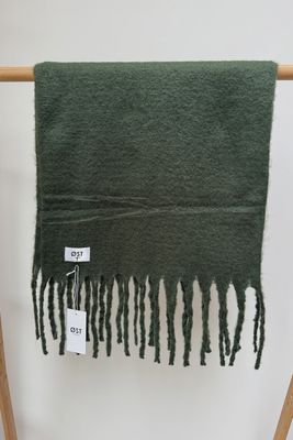 Pernille Oversized Dark Green Scarf