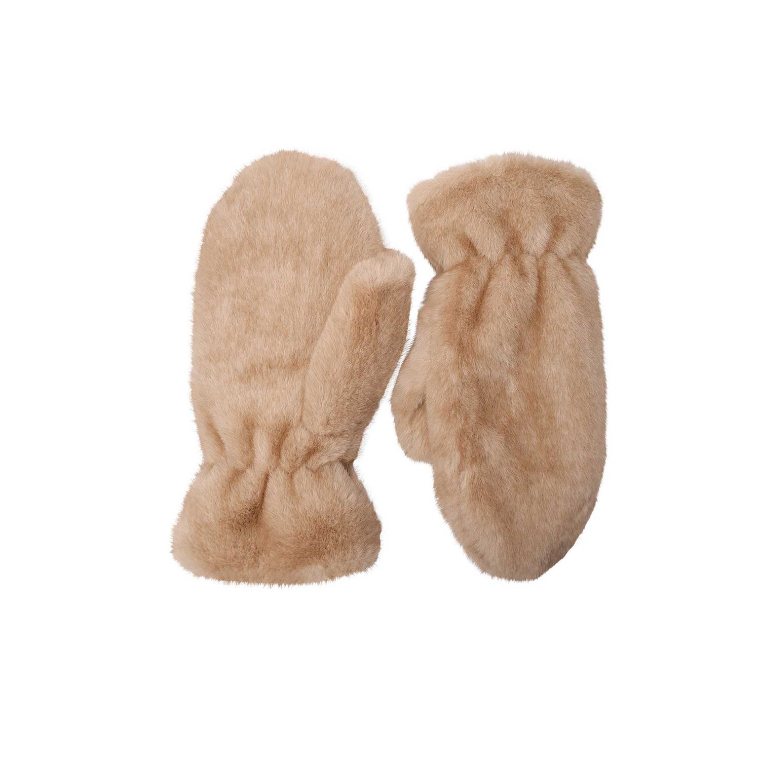 Rikkeline Mittens, Colour: Camel