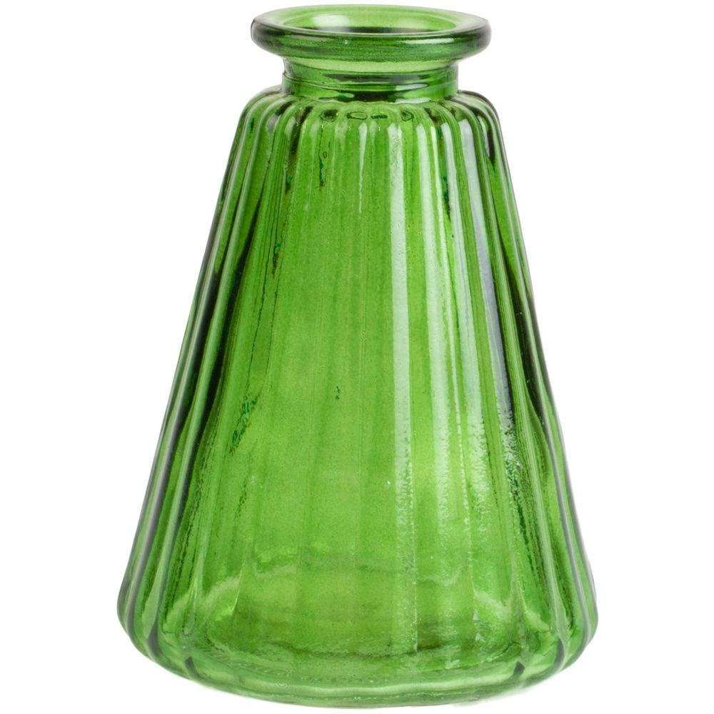 Glass Stem Vase, Colour: Green